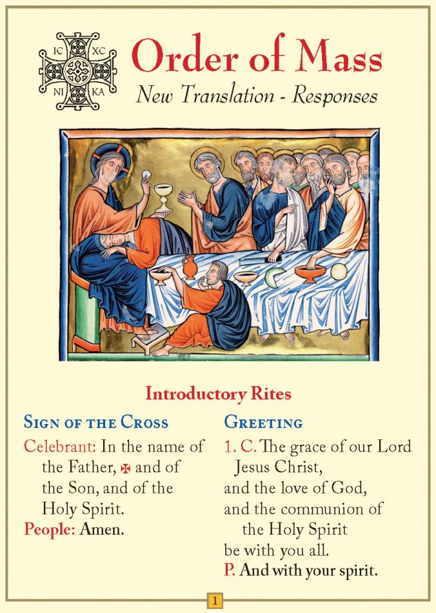 Order Of Mass Card Pack Of 20 Catholic Truth Society 5042